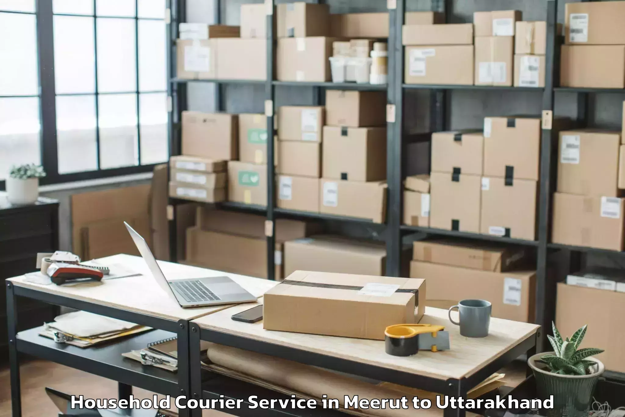 Get Meerut to Uttarakhand Household Courier